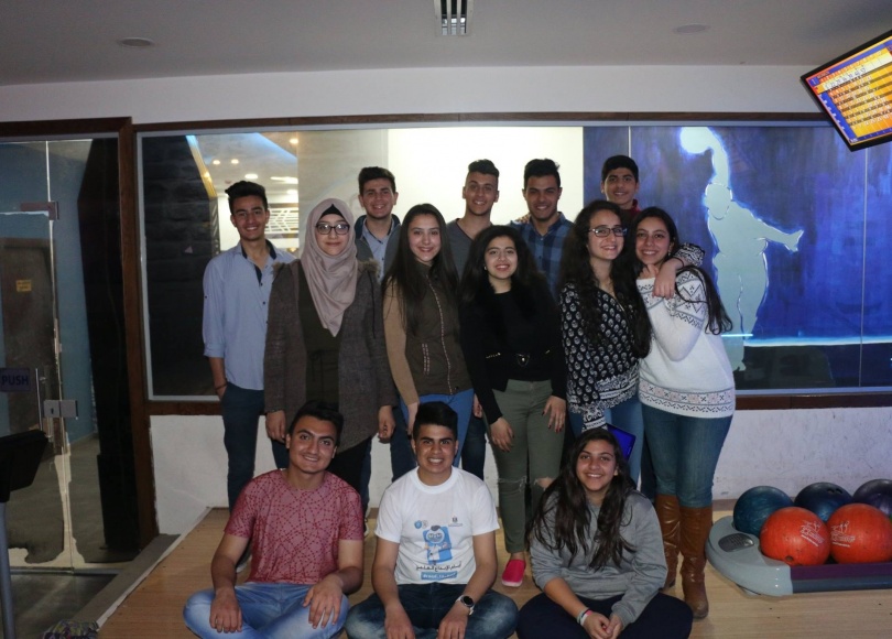 Bowling with our Participants in Nablus 